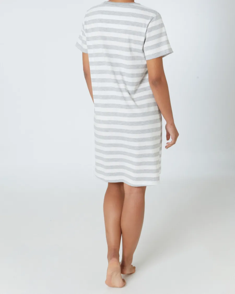 Hot Gestreiftes Bigshirt Janina, verschiedene Designs Damen Nachtwäsche