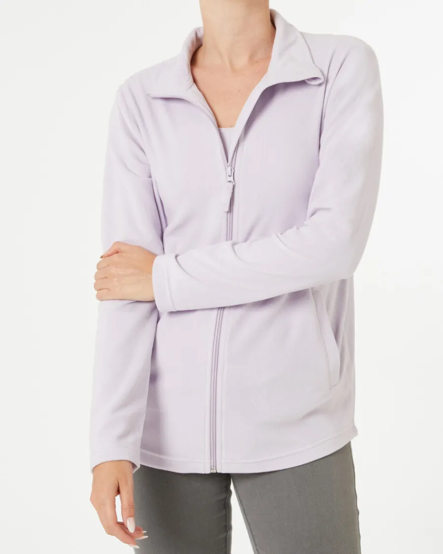 Hot Schlichte Fleecejacke Janina, Seitentaschen Damen Pullover & Strick