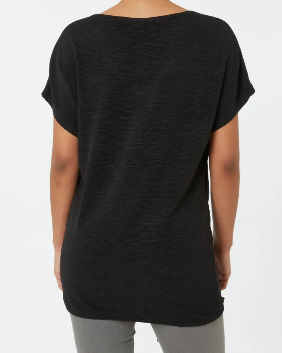 Hot T-Shirt mit Tunnelzug Janina, V-Ausschnitt Damen Shirts & Tops